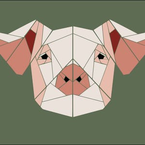 Pig Paper Piecing Pattern image 5
