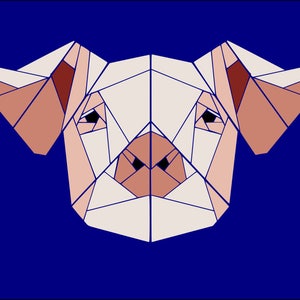 Pig Paper Piecing Pattern image 6