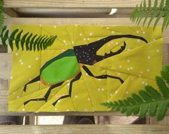 Hercules beetle foundation paper piecing pattern