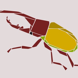 Hercules beetle foundation paper piecing pattern image 2