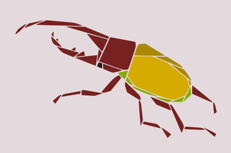 Hercules beetle foundation paper piecing pattern image 2