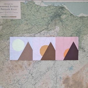 Trio of sunset and sunrise foundation paper piecing patterns - Etive & Co