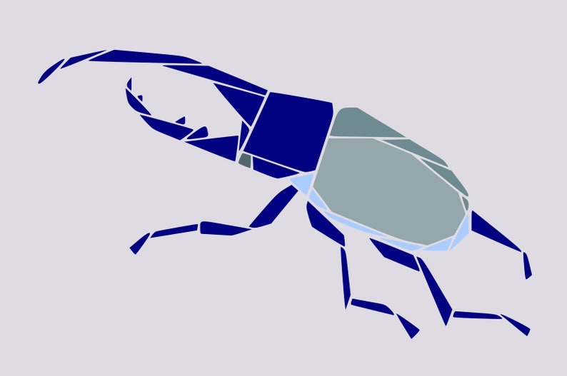 Hercules beetle foundation paper piecing pattern image 4