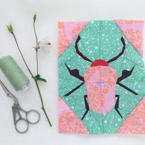 Beetle paper piecing pattern