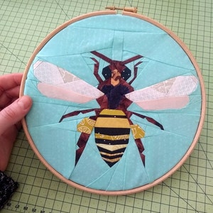 Honey Bee quilt paper piecing pattern