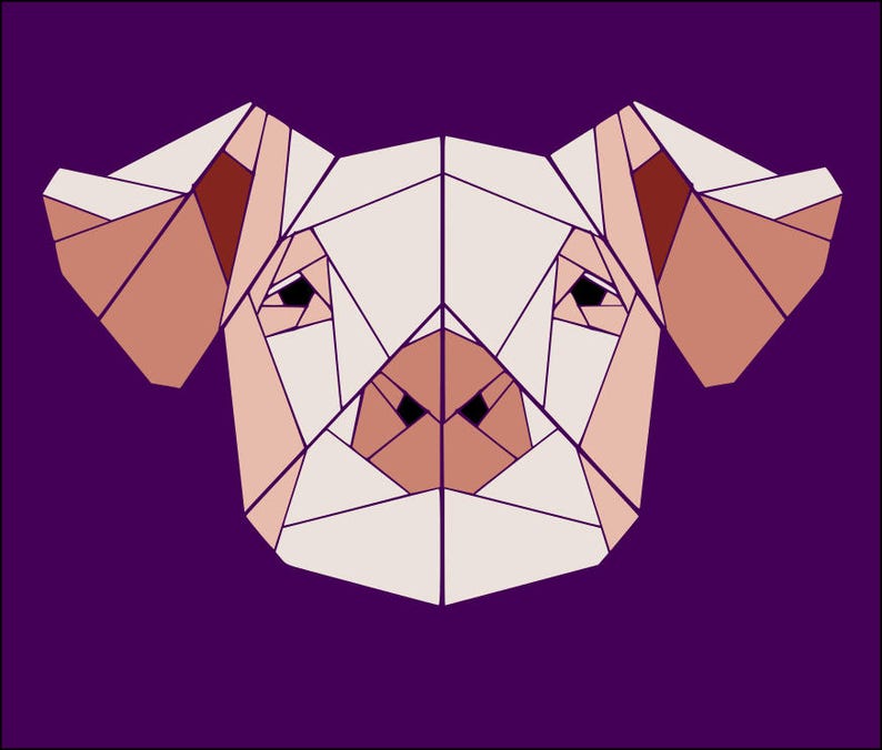 Pig Paper Piecing Pattern image 4