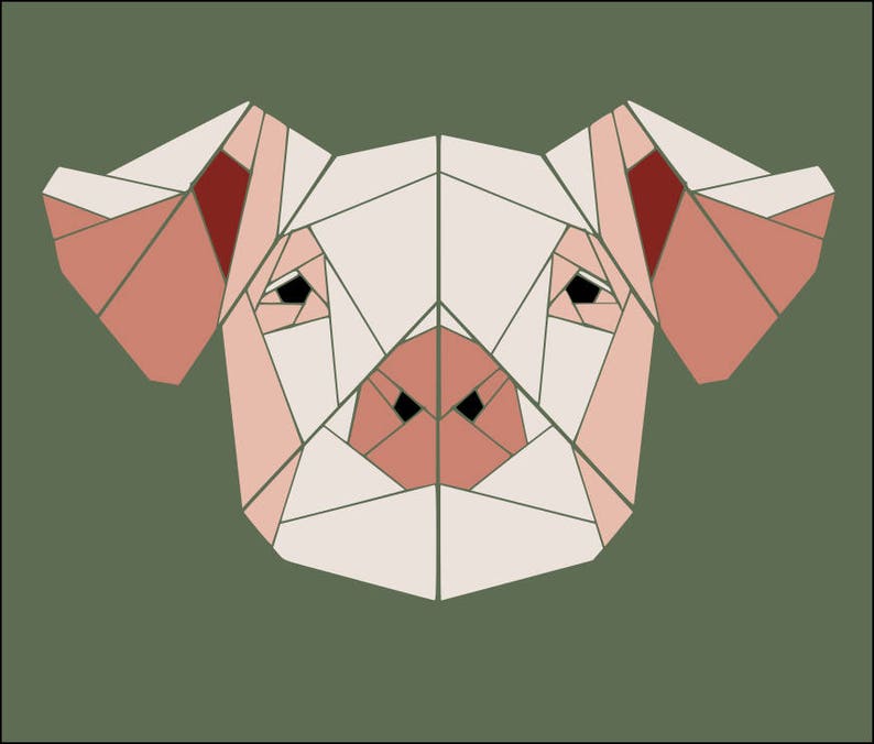 Pig Paper Piecing Pattern image 5