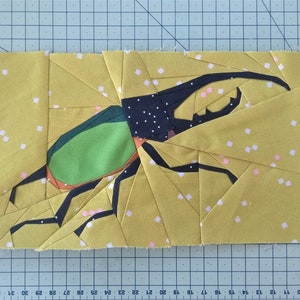 Hercules beetle foundation paper piecing pattern image 5