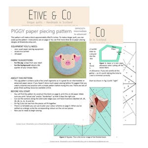 Pig Paper Piecing Pattern image 7