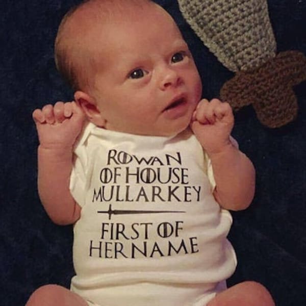 Baby Onesie Bodysuit Baby gift Baby shower Infant Baby Clothing Game of Thrones First of his Name House of GOT Coming Home Outfit