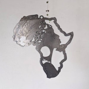 LARGE African Queen Wall Hanging | African Wall Art | Africa Sign | Queen Metal Art | Africa Metal Sign
