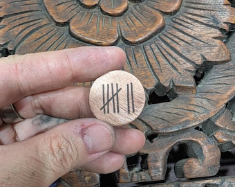 Laser Engraved Copper Copper Golf Ball Marker - 7th Anniversary Gift