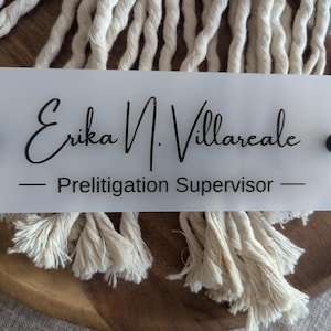 Custom Acrylic Wall Plate | Personalized Acrylic Door Name Plate | Salon Sign | Small Business Signage | Rental Sign | Work Sign