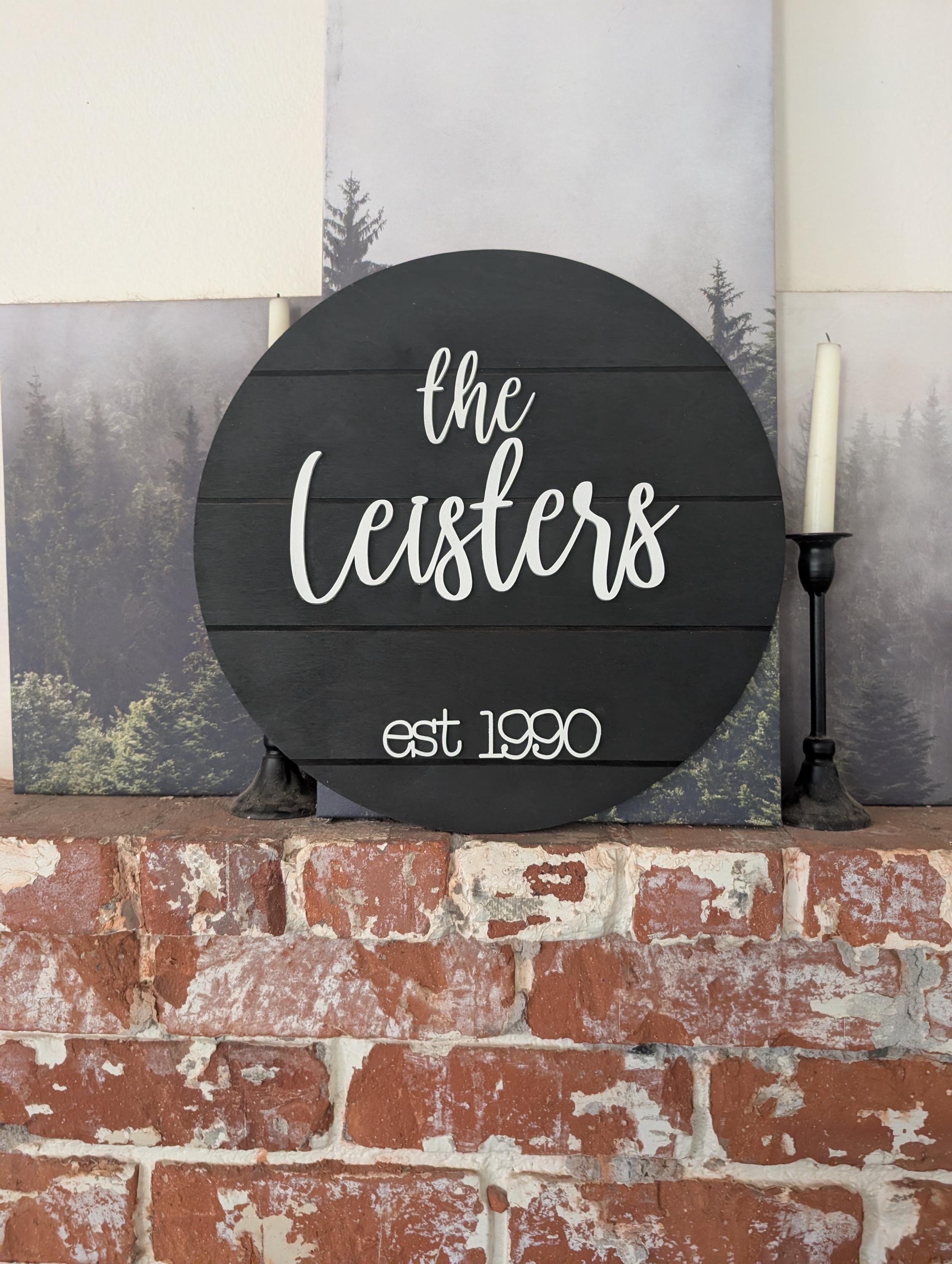 Personalized Name Est Sign | Last Name Decor | Established in | Shiplap ...