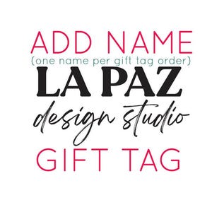 Custom Add On Name Engraving on Gift Tags