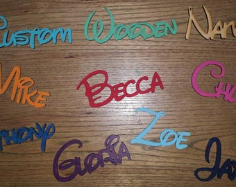 Custom Mouse Table Setting | Personalized Dsney Mouse Guest Place Cards | Name Wood or Acrylic Cake Charm | Escort Card | Wedding Charm