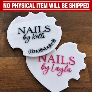 Alleen digitaal bestand - CDR, SVG en PDF - Nailfie nagelfotoprop bordontwerp, trendy graveerbestand - Er wordt geen fysiek product verzonden