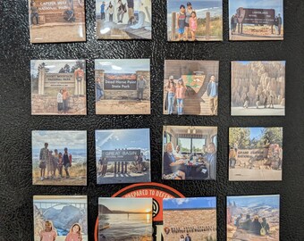 Custom 2x2 Magnet Tile Photo | Personalized Square Photo Magnet | Custom Image Magnet | Made to Order
