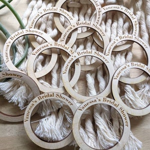 Personalized Napkin Ring  for Wedding Table Decoration | Dinner Party Place Card | Wedding Table Decor | Modern Napkin Holders