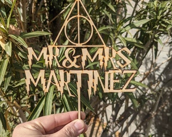 Mr and Mrs Always Wedding Cake Topper | Unique Cake Topper | Last Name Cake Topper | Inspired HP Style Cake Decorations