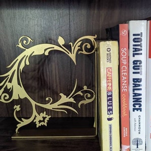 Vintage Ornamental Ornate Filagree  Metal Bookend | 1 or Set of 2 | Metal Bookends | Book Ends | Book Holder | Bookish | Book Lover Support