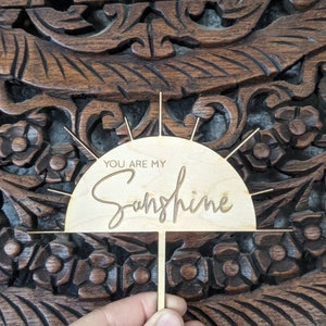 Custom Sunshine Topper | You Are My Sunshine Boho Cake Topper | Boho Sun Cake | Boho Half Sun Birthday  | Boho Cake Topper