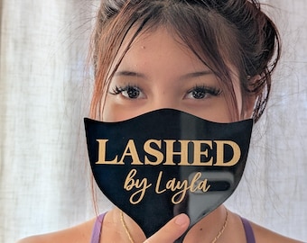 Personalized Lash & Eyebrow Acrylic Hand Mirror Photo Prop | Lash and Brow Tech Custom Sign | Hand Business Sign |  Social Media Hand Mirror