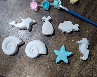 Under the Sea Themed Paint Kit for Kids | DIY Plaster Painting Kit | Craft Kit | Craft Party Favor | Kids Activity Kit |