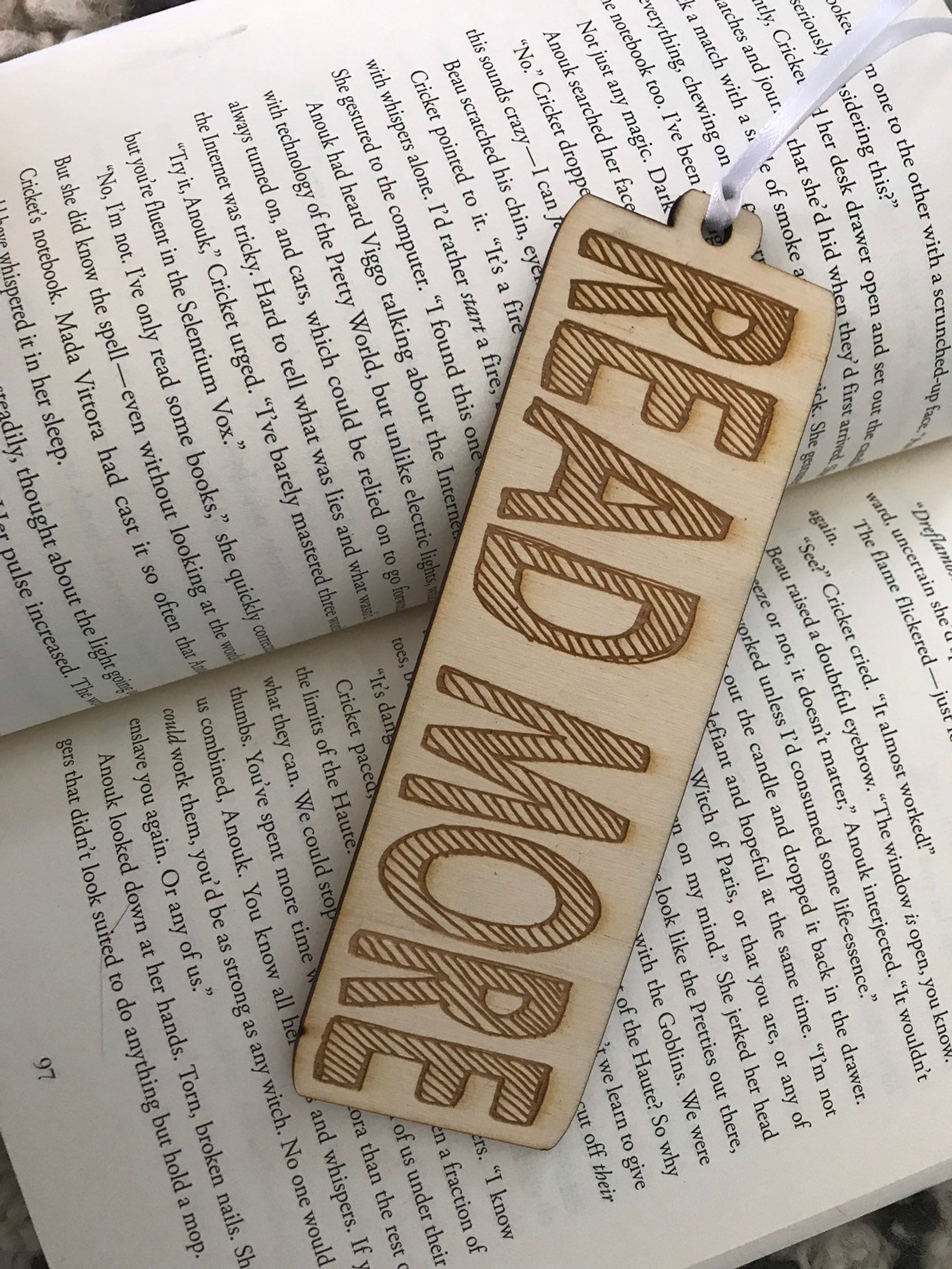Laser Engraved Wood Bookmark Read More Book Mark Etsy
