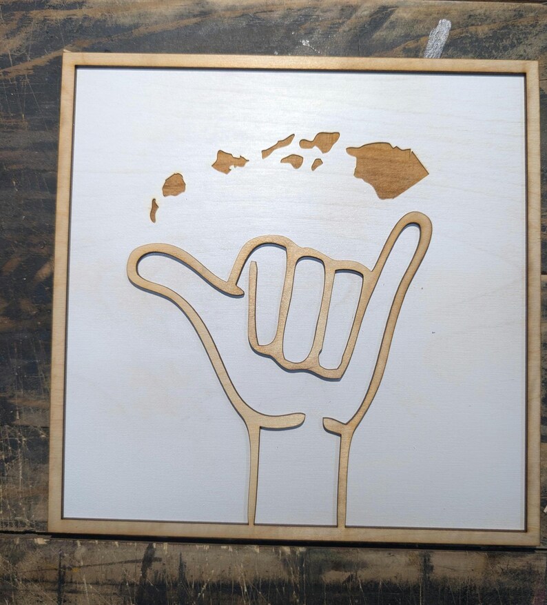 Shaka Wood Sign | Mahalo Tray Wood Sign | Hawaiian Decor | Farmhouse Sign | Hawaii Decor | Island Signs | Aloha Sign Options image 10