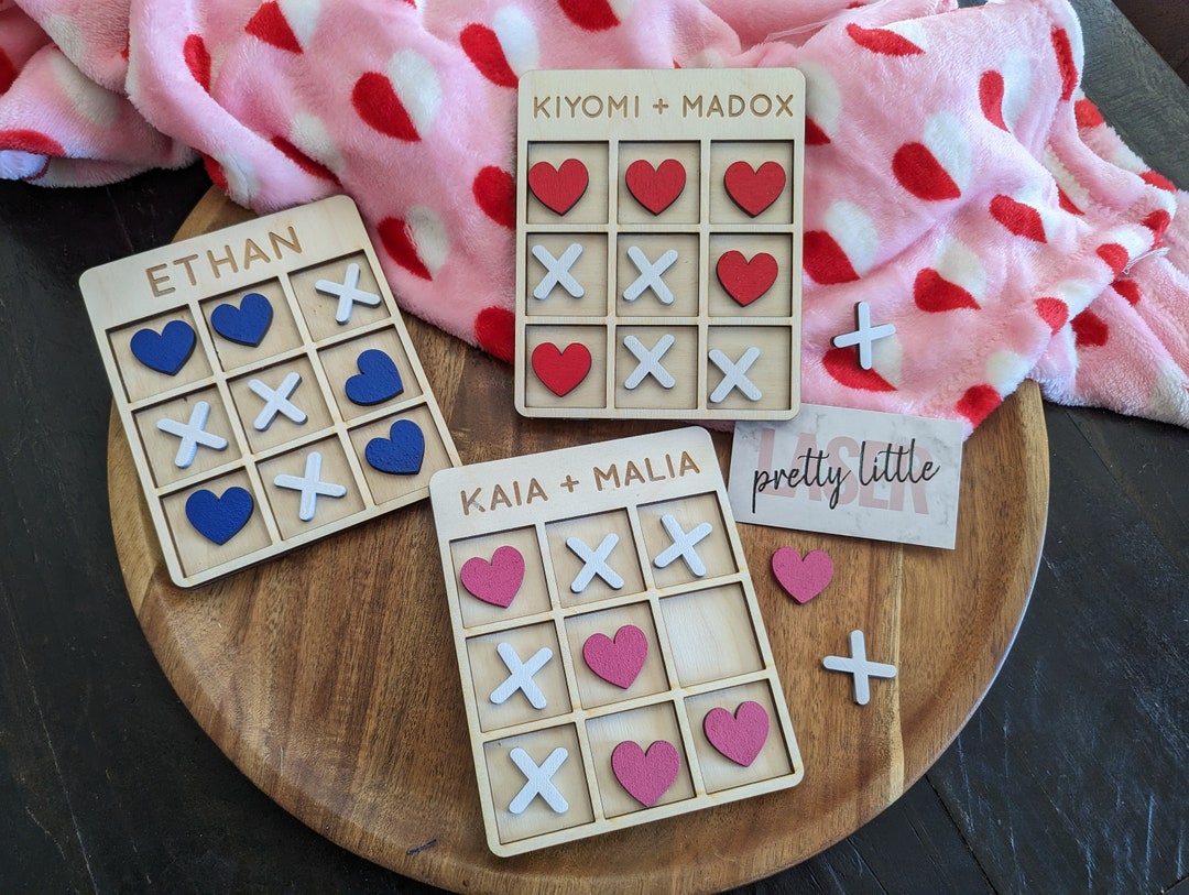 Valentine's Day Tic Tac Toe Valentine Kids Basket Personalized Gift Bag ...