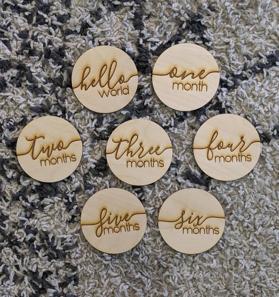 Modern Baby 12 Monthly Hello World Year Old Milestone Photo