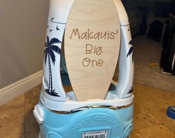 The Big One Custom Surfboard | Surfer Life | Surf Theme | Surf Lifestyle |  Surf Party | Pouge Life | Birthday | Shower | Party Planning