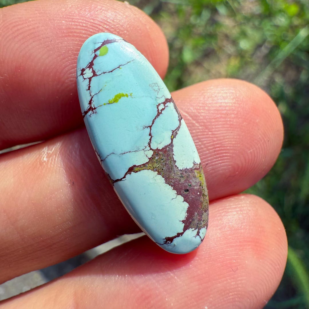Rare Gobi Desert Lavender (golden Hill) Turquoise Oval Cabochon - Etsy