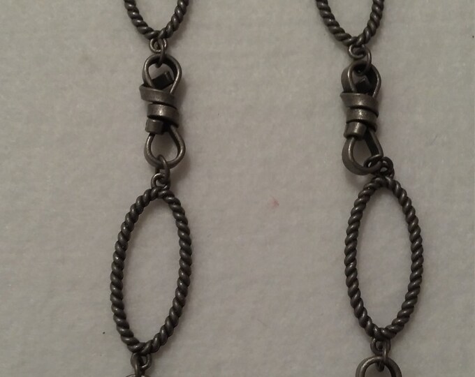 Long grey earrings