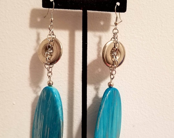Blue and Silver Earrings