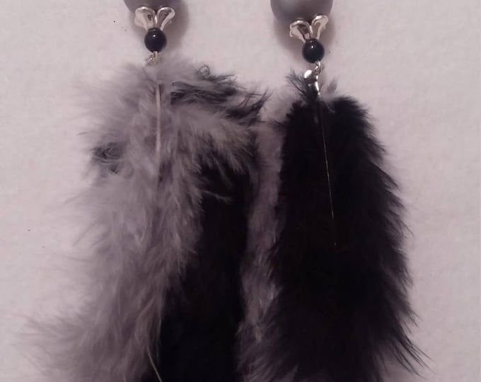 Black and Grey Earrings