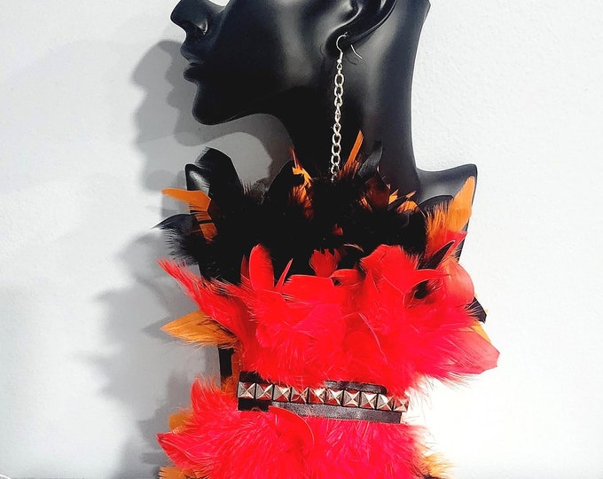 Extremely Oversized Feather Earrings