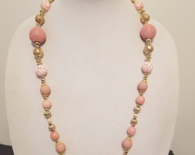 Pink and Gold Necklace