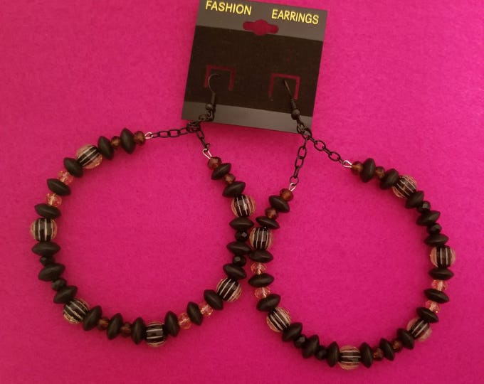 Black Hoop Earrings