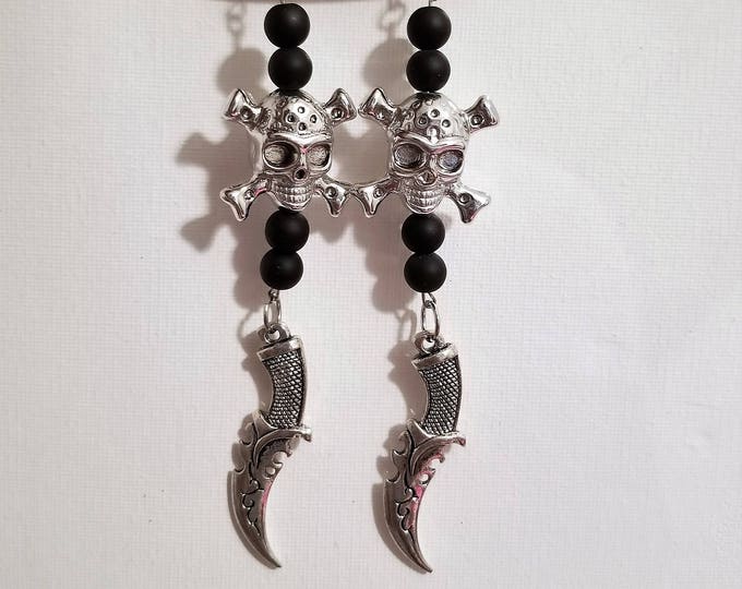 Skulls and Knives Earrings