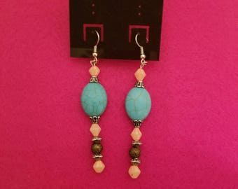 Pink and Blue Earrings