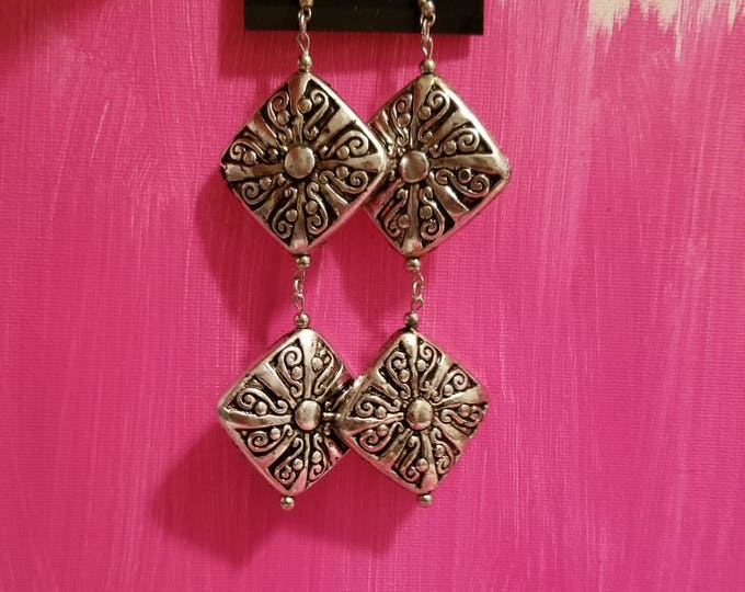 Black and Silver Earrings