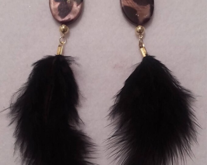 Black and Gold Earrings