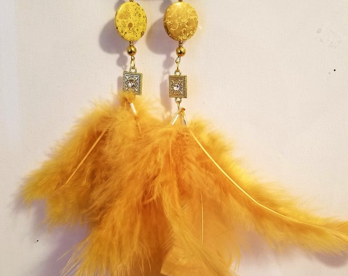 Gold and Yellow Earrings