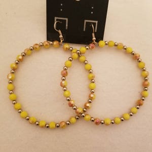 Yellow Hoop Earrings