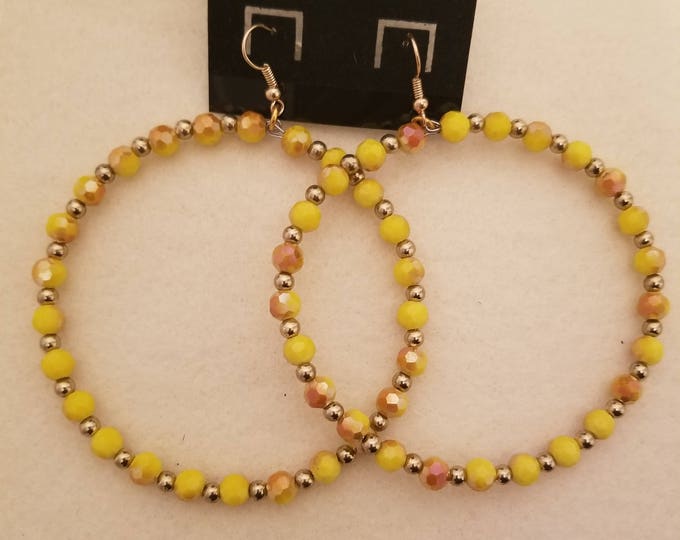 Yellow Hoop Earrings