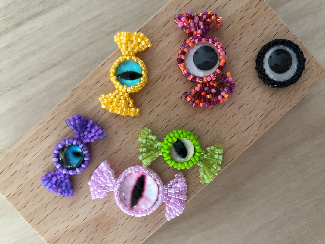 Halloween Eyes Candy in Pdf Pattern peyote & Brick Stitch - Etsy