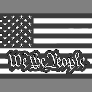 USA We The People Flag. Scalable vector file. Includes SVG, DXF files.