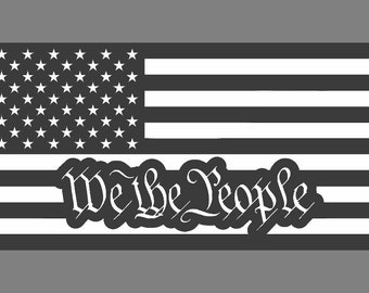 USA We The People Flag. Scalable vector file. Includes SVG, DXF files.